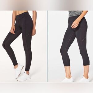 Lululemon Speed up tights X 2  full length & cropped size 12